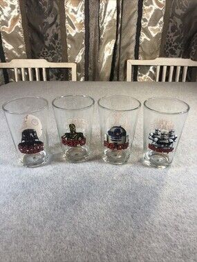 4 Star Wars Zak Designs R2-D2 C-3PO Darth Vader Stormtrooper 14 oz Glasses 2016